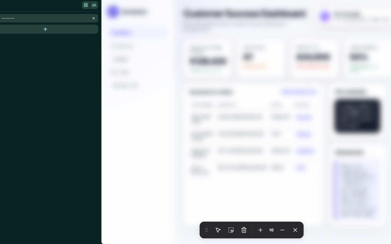Quick Blur All covering a demo dashboard